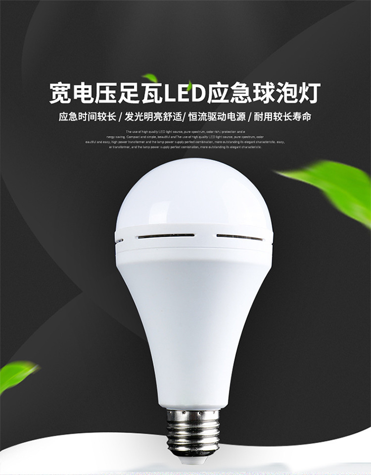 LED应急灯泡E27螺口遇水亮球泡灯商超家用室内停电应急灯跨境热销详情17