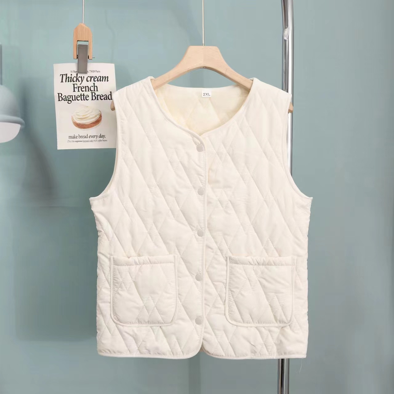 Invierno nuevo estilo mujer más de terciopelo desgaste exterior chaleco calor diseño espesado cómodo interior de felpa sin mangas clip de caballo anti-running material de algodón otra clasificación aplicable pic 3