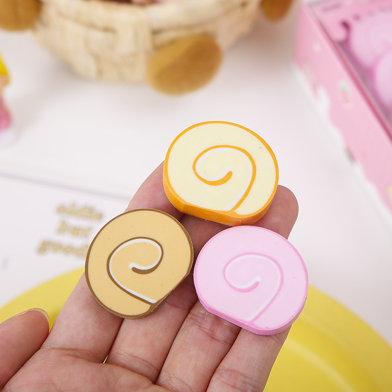 Swiss roll erasers are cute, clean, leave no marks, and are non-toxic. They are also student prize erasers. Wholesale from the manufacturer pic 7