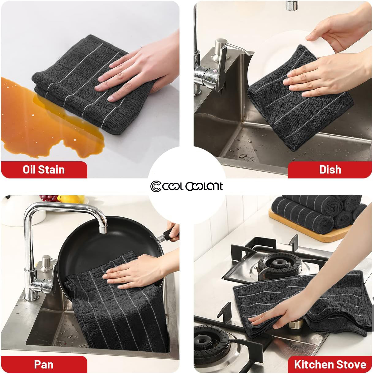 不沾油不掉毛抹布厨房洗碗布加厚超吸水洗碗巾擦桌布擦手巾百洁布详情9