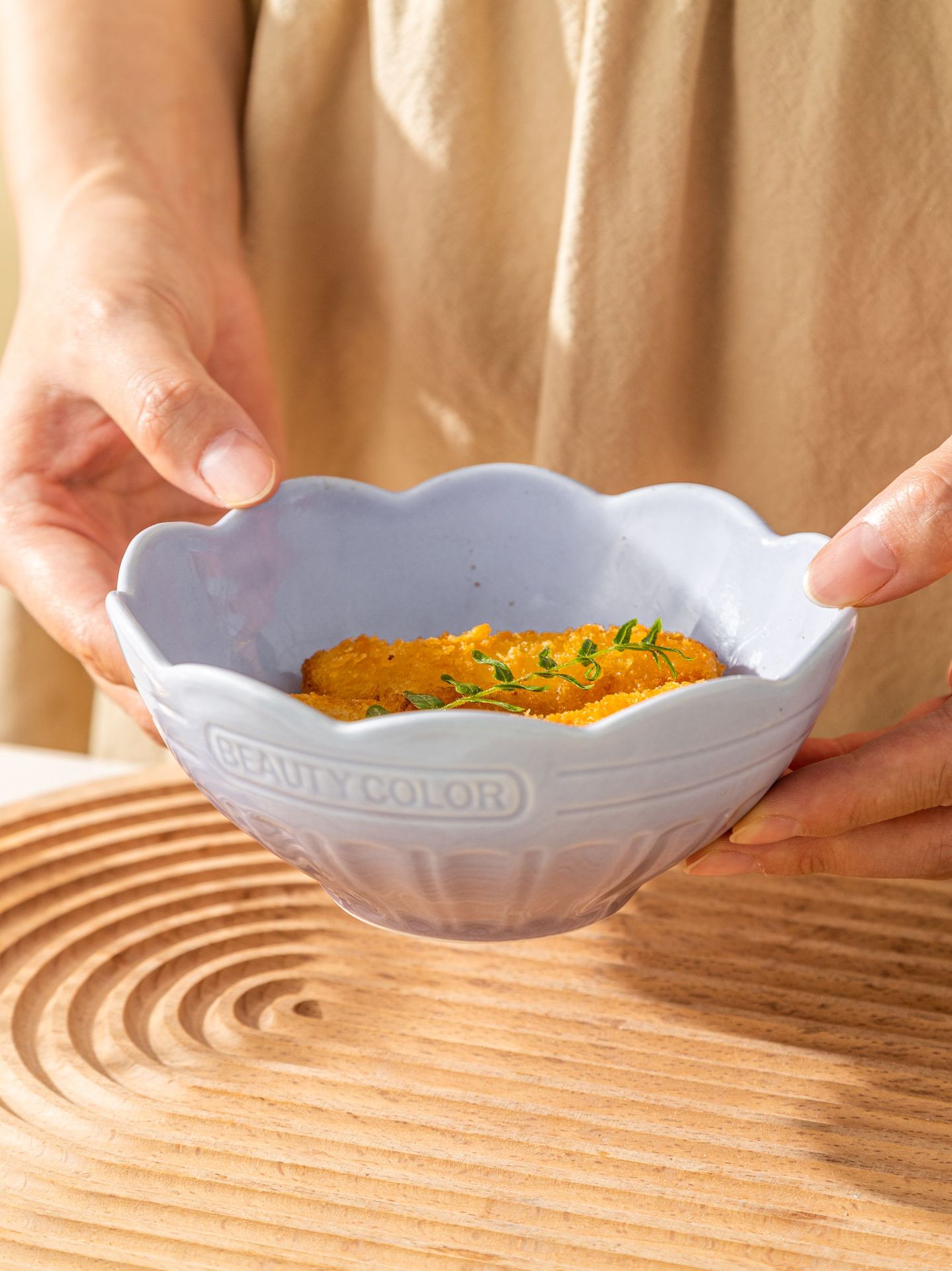 渐变紫北欧高颜值碗盘套装家用陶瓷米饭碗圆盘汤碗乔迁高级感餐具详情19