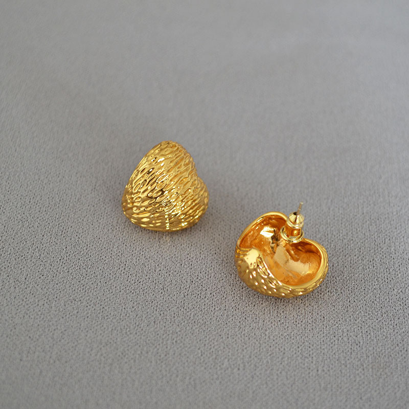 新春彩蛋清仓特价回馈欧美复古小众设计黄铜镀金个性气质耳钉耳饰详情28