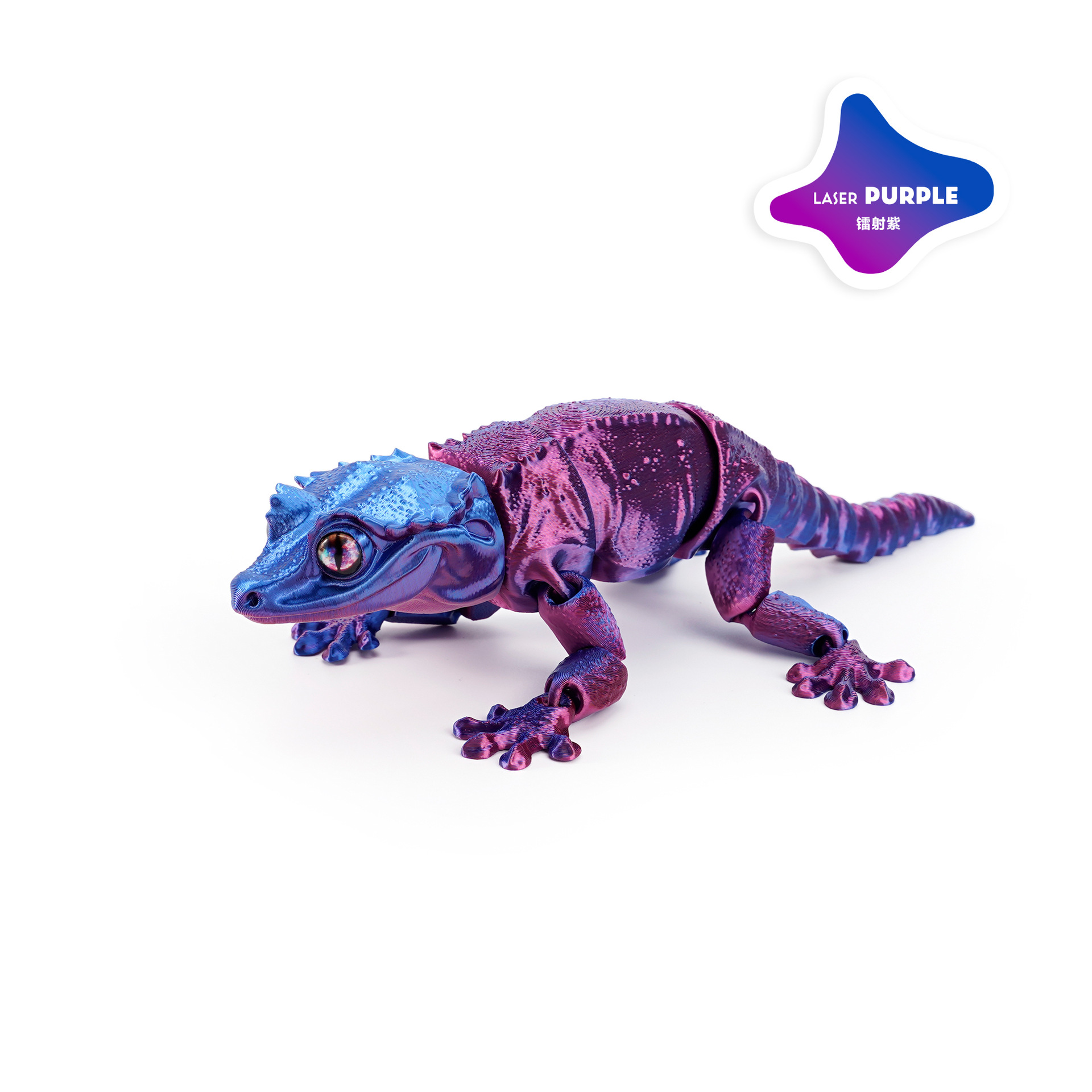 The 3D printed cross-border best-selling crested lizard animal figure-piece is cute and adorable. The lizard can move and features an integrated joint design pic 6