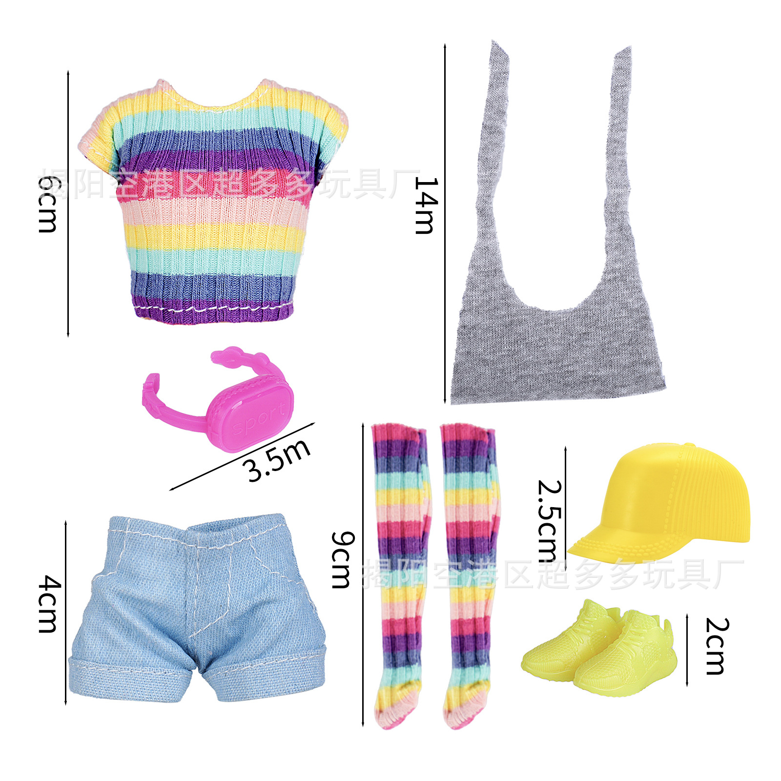 女孩玩具11寸30cm娃娃跑步换装衣服时装裤子袜子运动丽家时尚跨境详情5