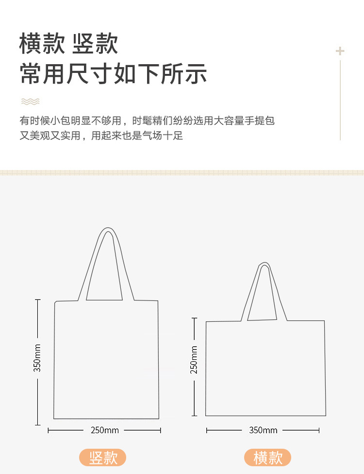 Customized canvas bags, wholesale tote bags, large-capacity DuPont handbags, custom-made eco-friendly cotton drawstrap bags with logo printing pic 5
