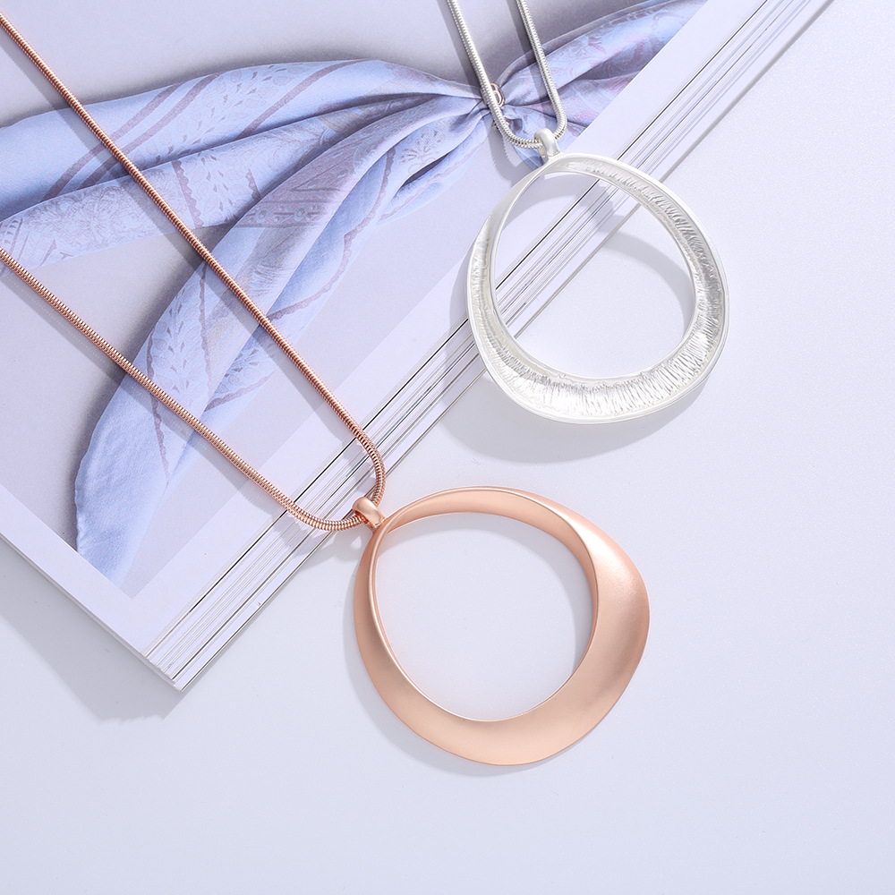 跨境亚马逊爆款欧美外贸新款女士秋冬季饰品复古简约项链毛衣链详情10