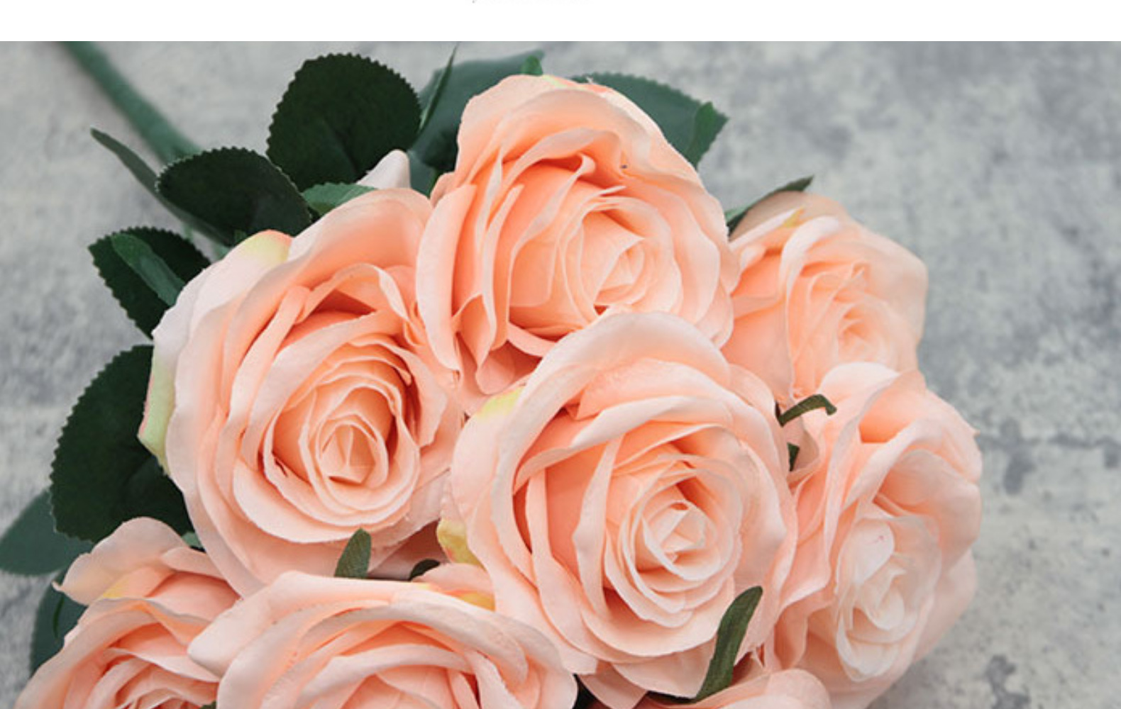 10头钻石玫瑰仿真花大把花束仿真卷边玫瑰花婚礼装饰绢花假花批发详情31