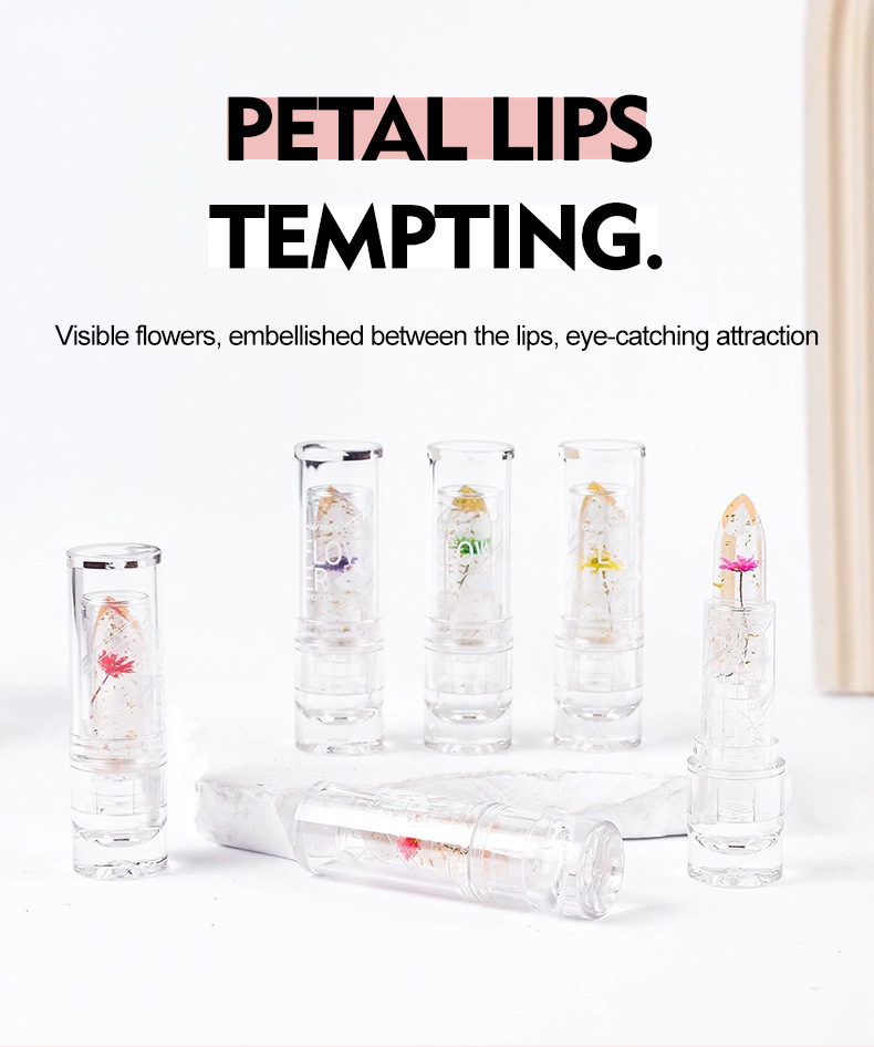 跨境美妆温变干花变色口红唇膏保湿滋润彩妆化妆品批发美妆个护详情5