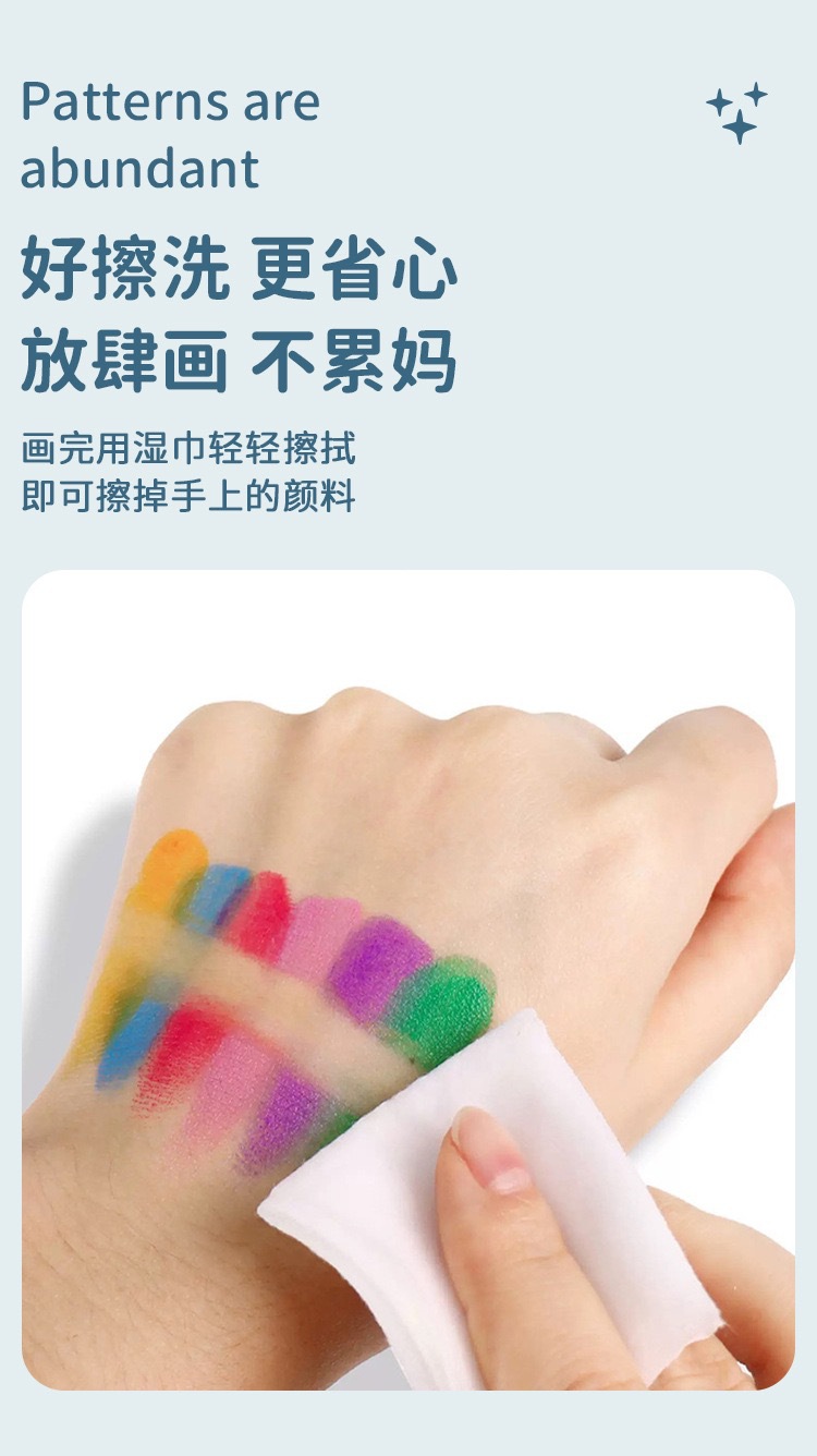 沐晞手指印画幼儿童涂色本手指画印泥盘册艺术启蒙指颜料填色益智详情7