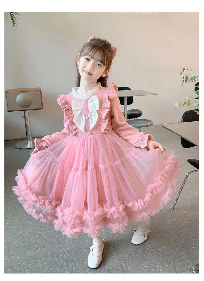 女童秋装连衣裙洋气秋冬小女孩2024新款裙子儿童装秋款公主裙秋季详情4