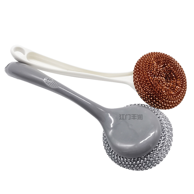 厨房钢丝球洗锅刷长柄可挂式多功能清洁刷家用洗碗球PET清洁刷详情4