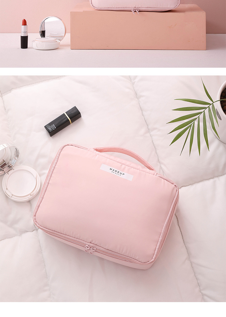 Wholesale of large-capacity, ins style, high appearance level, high-end feel, portable waterproof letter makeup bags for Internet celebrities pic 20