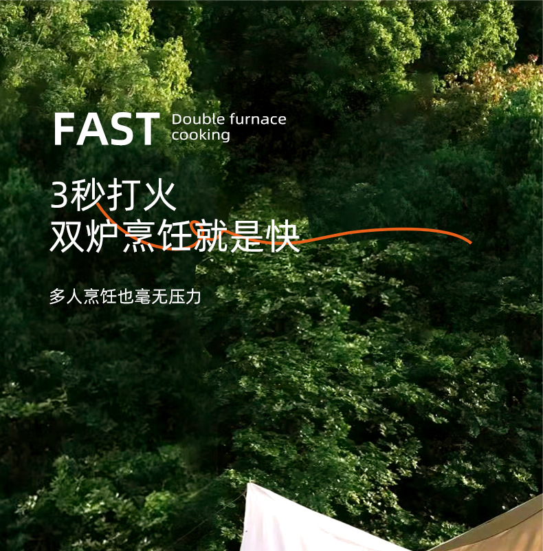 新款双头折叠户外卡式炉便捷式户外炉具双头折叠野餐野外露营炉具详情10