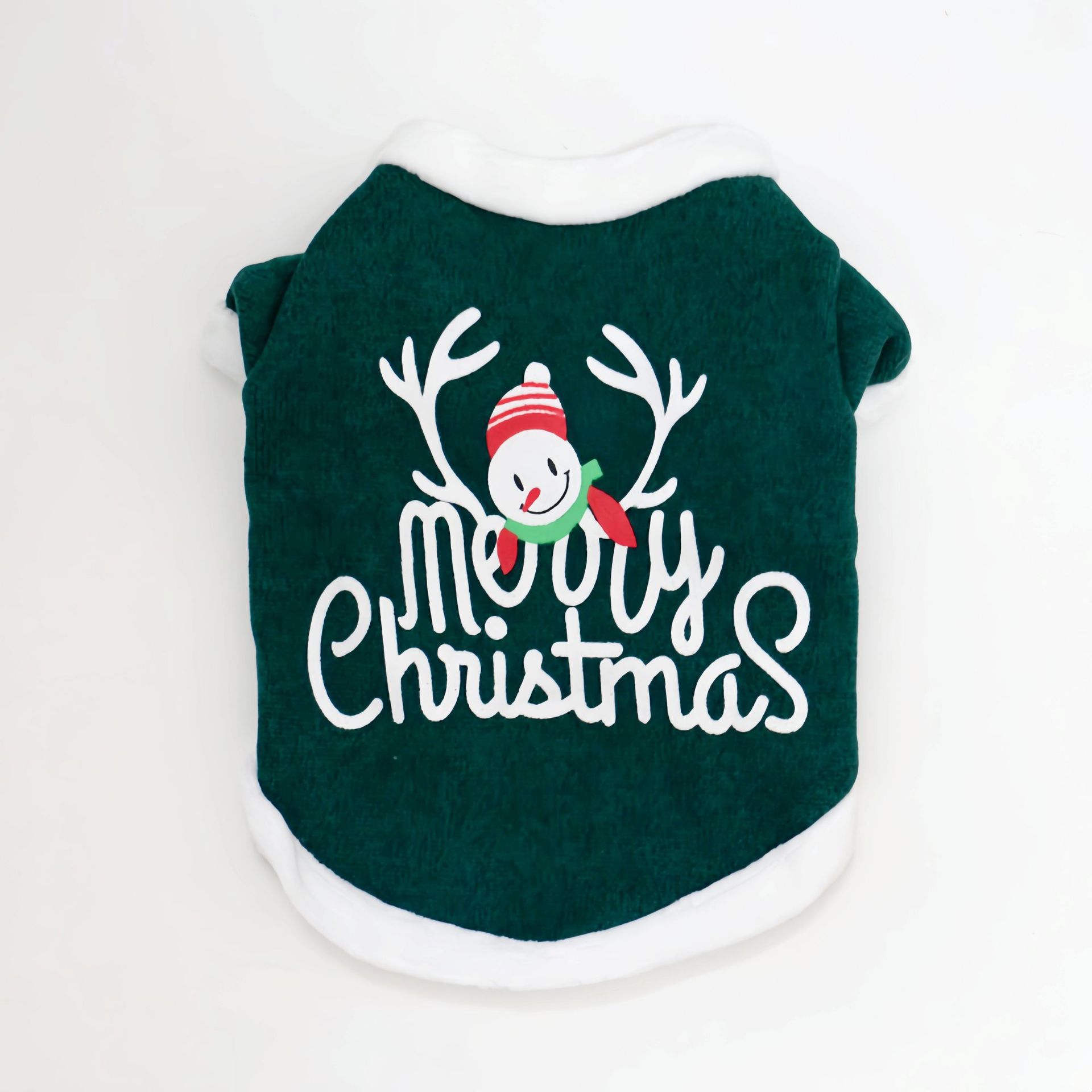Factory direct sales of pet clothing, dog autumn and winter warm fleece, festival wear, Christmas style, snowman, elk pic 5