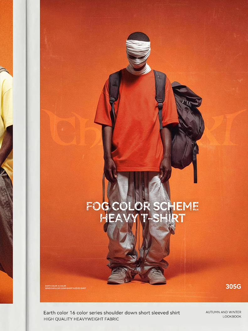 CKX男装2026春夏季305G重磅t恤男美式纯棉潮牌纯色短袖t恤男详情6