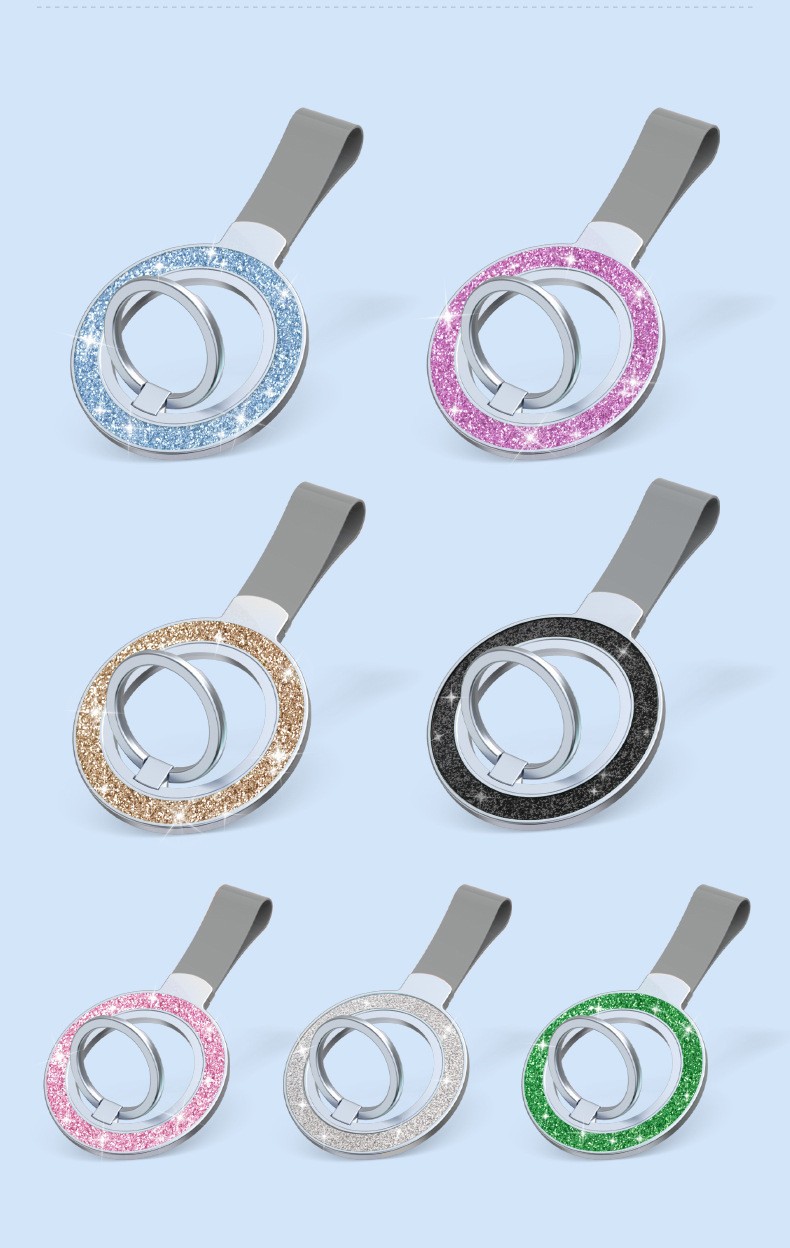 跨境爆款Magsafe双面磁吸手机支架合金材质桌面支架车载折叠旋转详情11