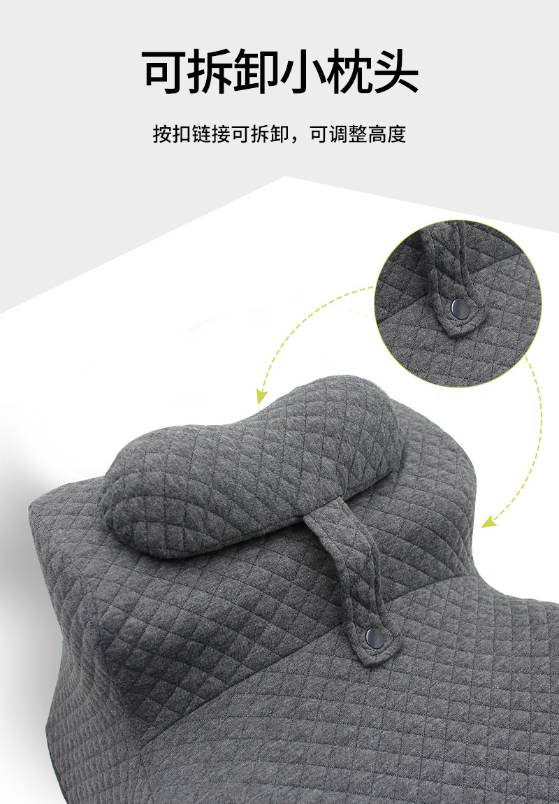 Sleeping pillow on the bed, sleeping pillow at the head of the bed, playing with mobile phone, memory foam backrest pillow, sleeping on the stomach and reading, prone position pillow pic 3