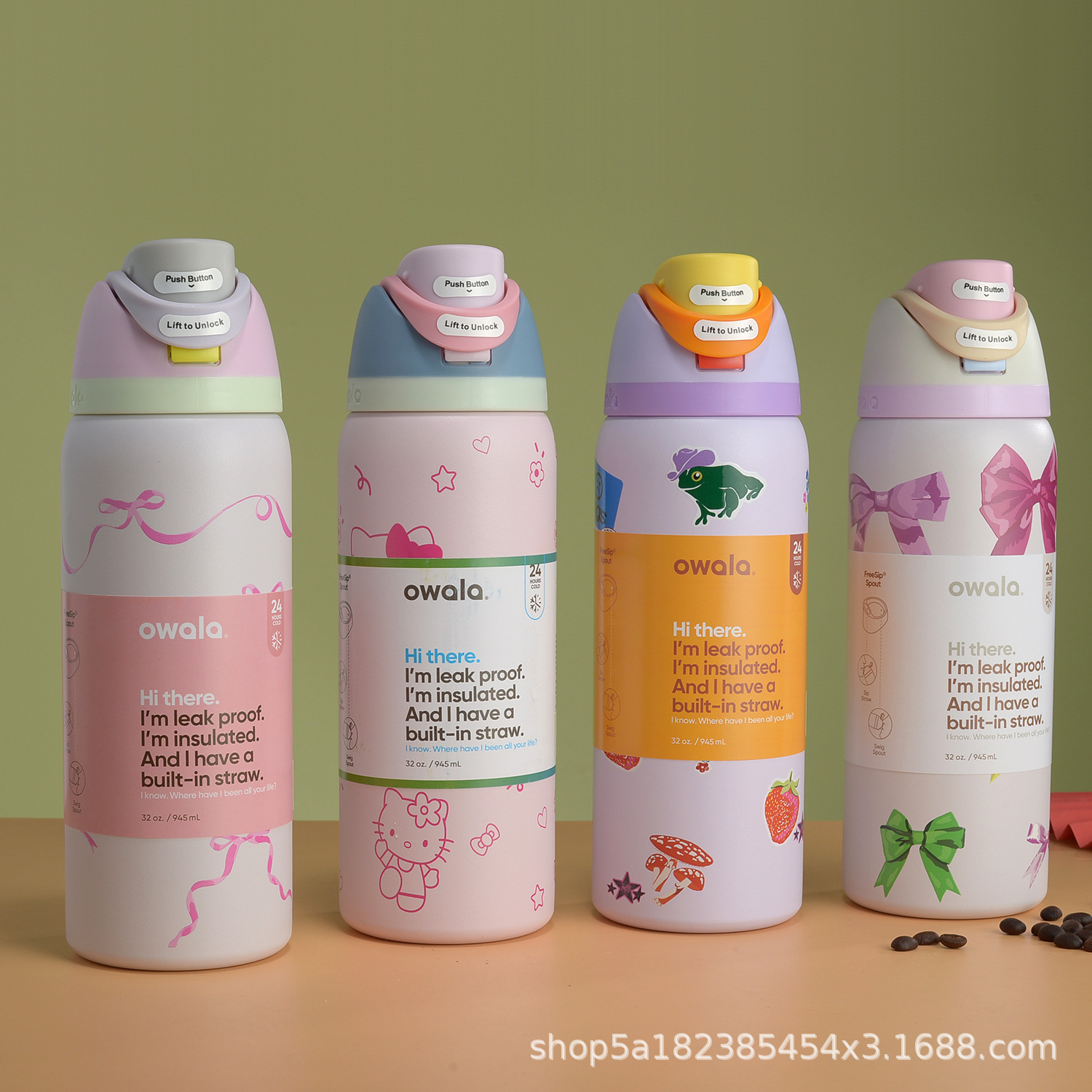 跨境新款OwalafreeSip便携32OZ双层真空保温水杯高颜值运动水壶详情1