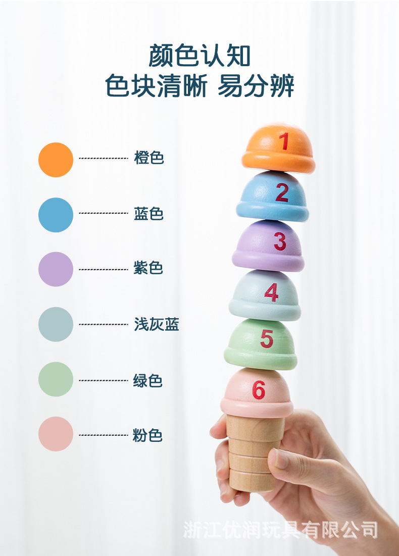 趣味字母冰激凌配对游戏木制冰激凌玩具套装详情6