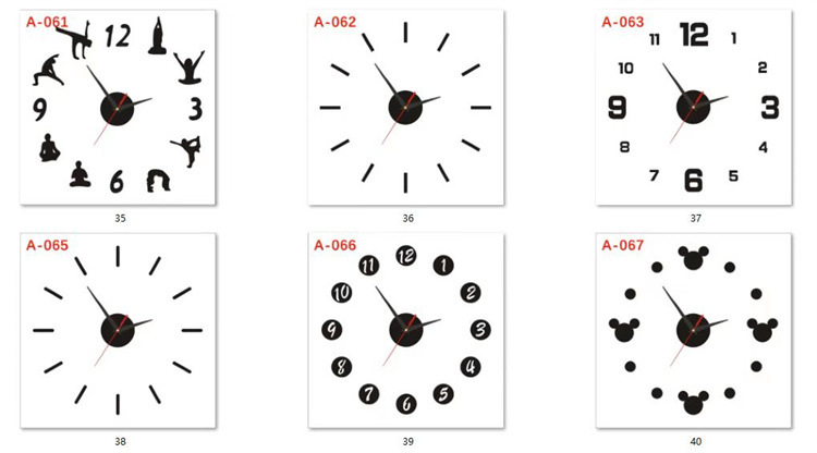 Creative Nordic living room acrylic three-dimensional decorative clock, bedroom diy silent wall clock, home wall-mounted clock pic 33