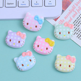 小熊手柄盘子卡通diy饰品配件创意洞洞鞋扣材料奶油胶树脂小配件详情9