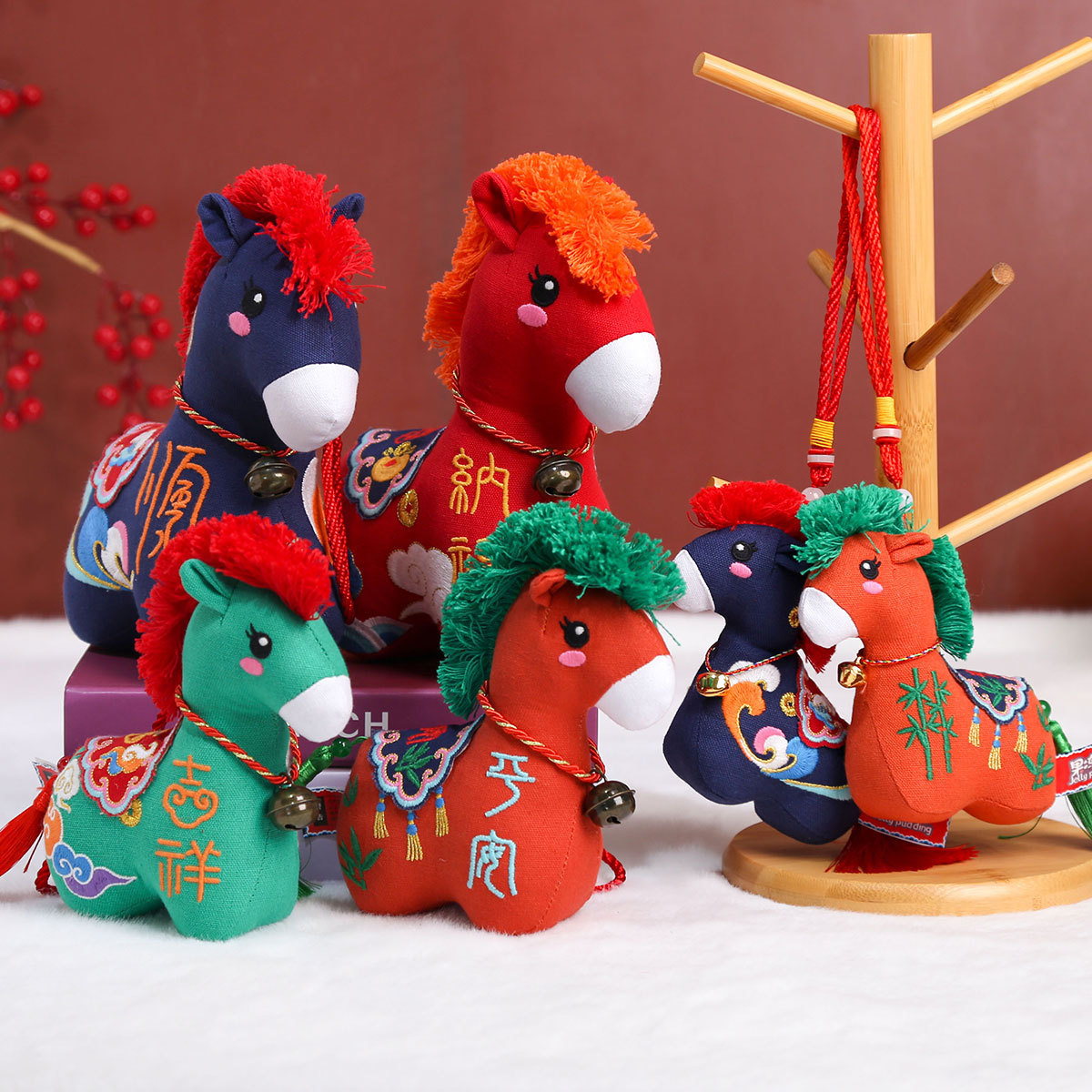 2026 Year of the Horse mascot figurine company Annual meeting souvenir, New Year zodiac doll gift, Chinese-style doll pendant pic 21