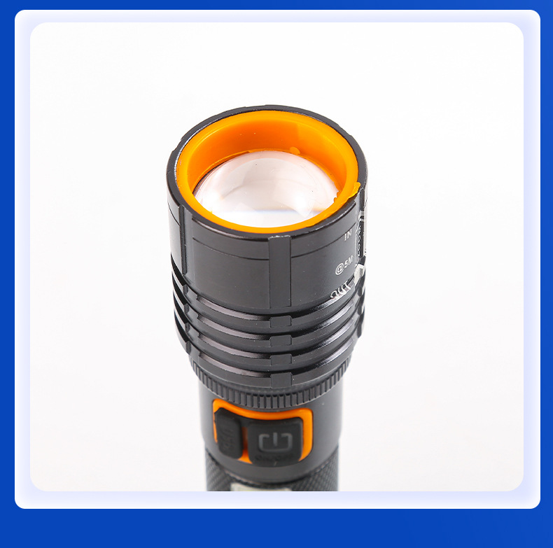 Wholesale of ultra-bright long-range white laser TYPE-C fast-charging outdoor lighting fixtures and telescopic zoom high-intensity flashlights in stock pic 11