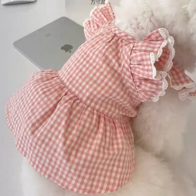 春夏可爱泡泡裙子泰迪比博美雪纳瑞狗猫咪宠物衣服外贸工厂供应链详情4
