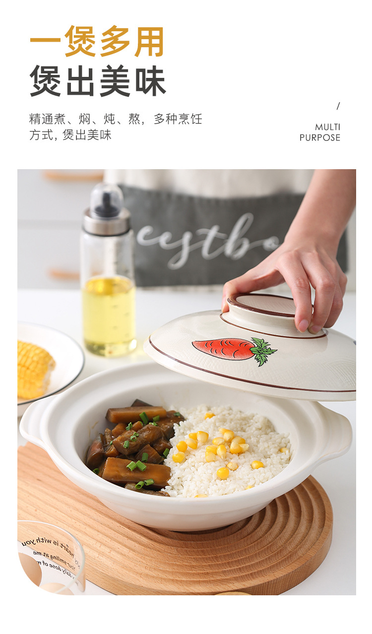 厂家批发日式浅煲浅锅黑白明火不裂小砂锅商用家用酒楼饭店适用详情5