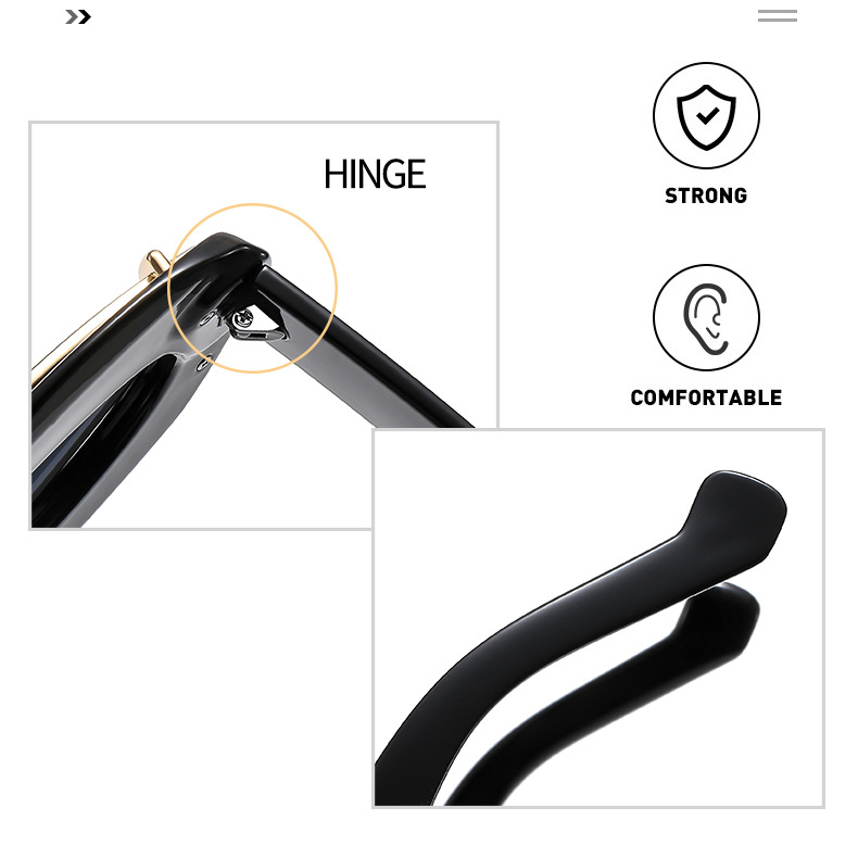 Cat-eye double-frame sunglasses for women, European and American fashion trends, hip-hop sunglasses, Instagram influencers, and exaggerated personality sunglasses pic 7