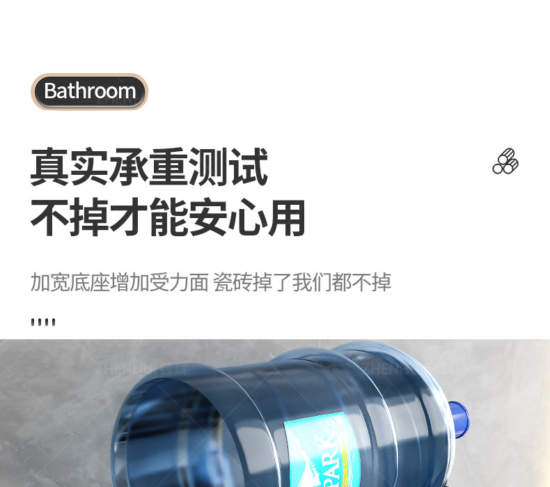 Bathroom storage rack, perforation-free space aluminum towel rack, toilet and bathroom storage, bath towel rack, bathroom hardware hangers pic 3