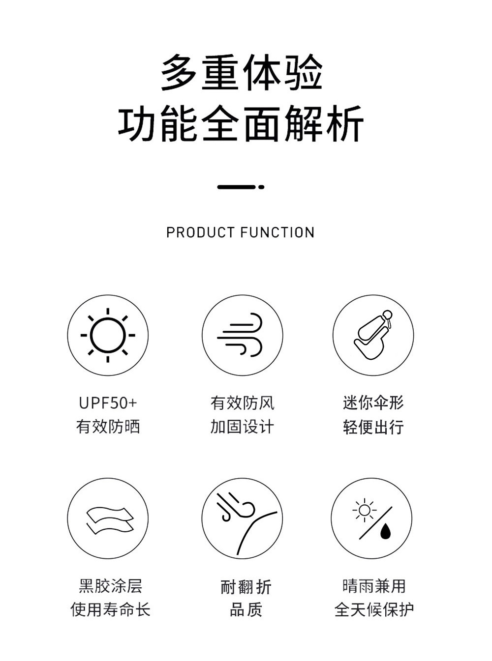 ins时尚小碎花黑胶遮光防晒防紫外线晴雨两用伞小清新便携口袋伞详情3