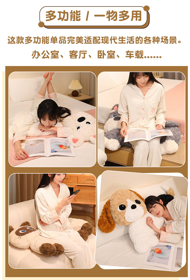 Soft animal pillows, long throw pillows, sofa on the bed, plush toys for girls, fluffy and cute doll gifts pic 7