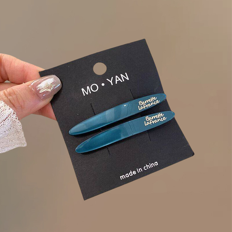 韩版百搭醋酸柳叶发夹刘海夹侧边夹一字夹鸭嘴夹顶夹前额对夹发卡详情11