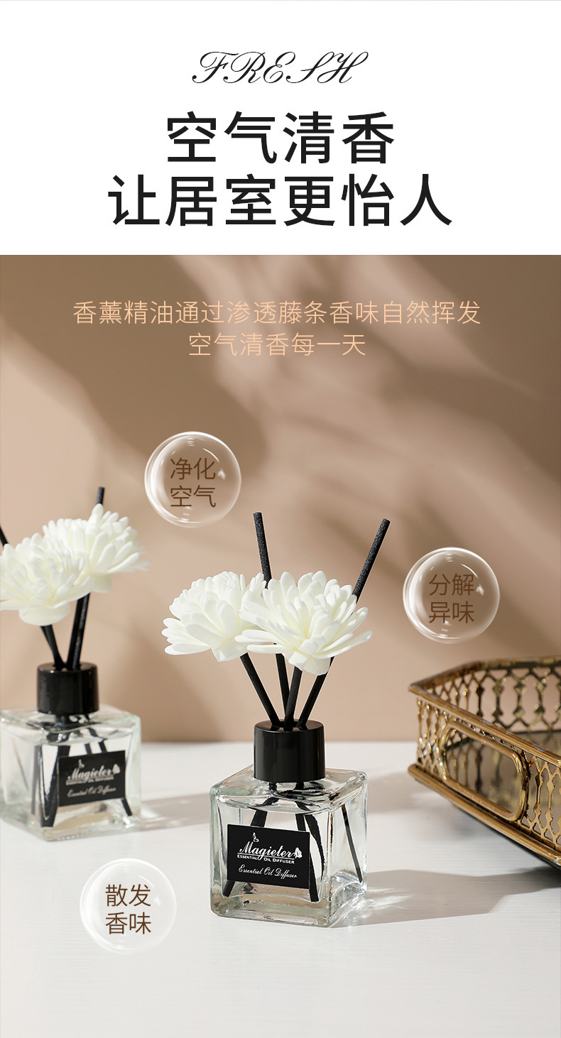 厂家批发无火香薰家用室内厕所除臭香薰瓶藤条干花持久空气清新详情6