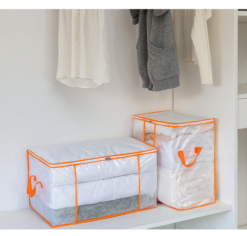 亚马逊被子收纳袋pvc手提袋收纳箱大号放衣服棉被防水袋收纳神器详情13