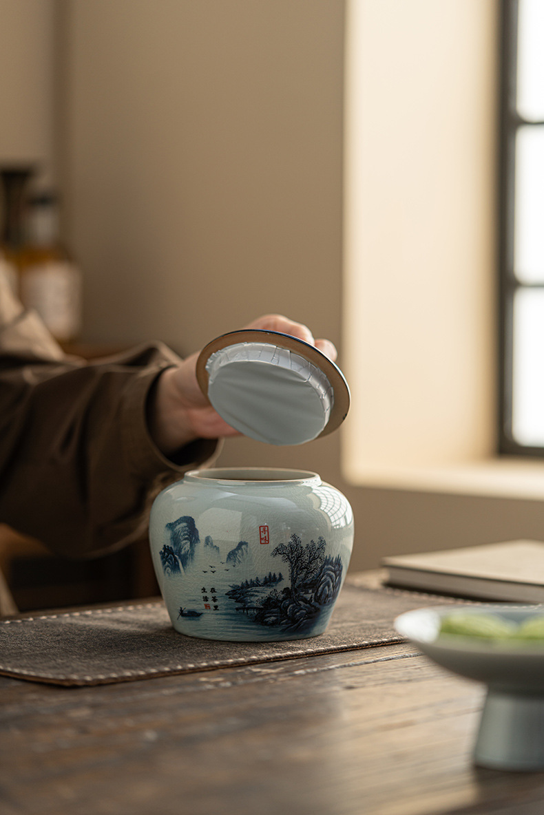 哥窑茶叶罐礼盒散茶包装绿茶白茶乌龙茶龙井空罐厂家直销加印logo详情10