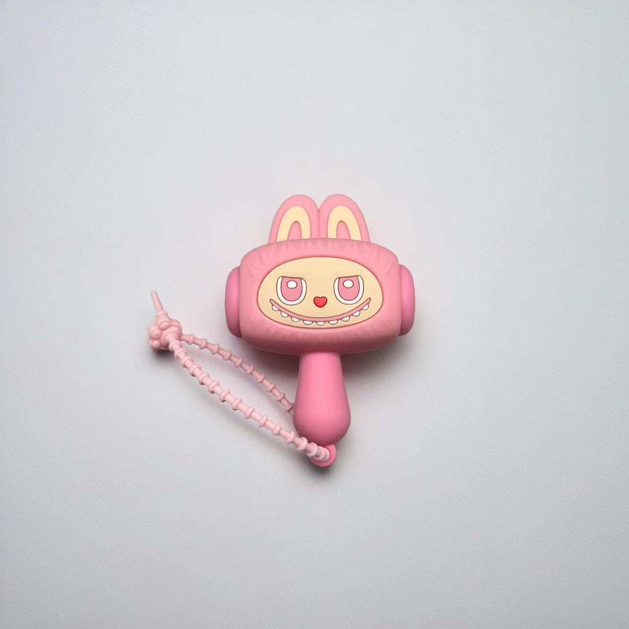 Silicone Sanrio hammer keychain pendant that makes sound when shaken. Cute cartoon and stress-relieving schoolbag doll pendant pic 9