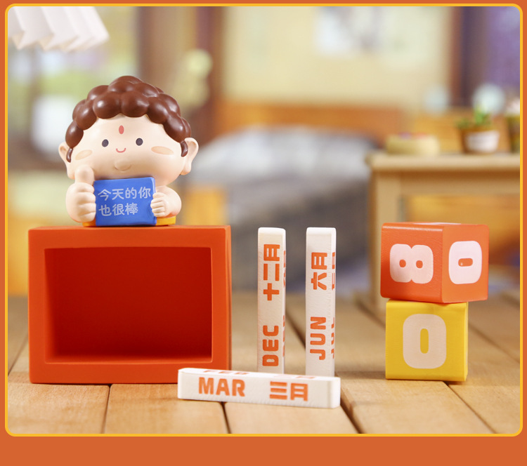 小佛祖日历摆件 创意设计桌面挂历日历装饰卡通萌趣佛祖摆件批发详情9