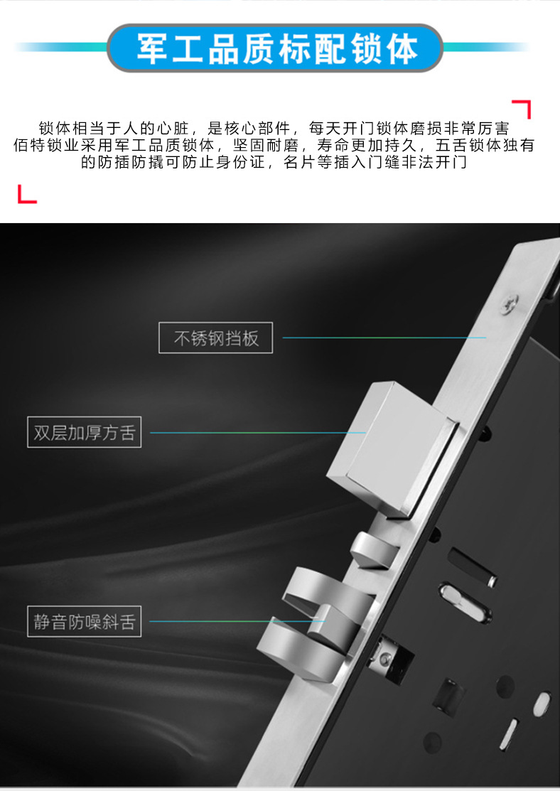 Hotel door lock, hotel magnetic card induction lock, apartment smart electronic ic card lock, homestay rental house card swiping lock manufacturer pic 18