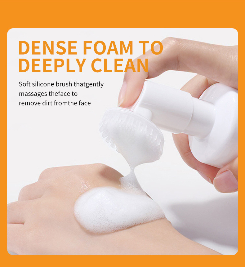 Cross-border VC facial cleanser deeply cleanses the face. Vitamin C facial mousse for export. Two-in-one facial cleanser for washing and removing pic 10