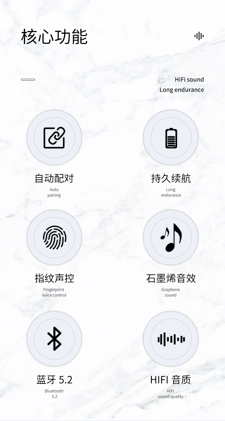 The new cross-border private mold TWS semi-in-ear wireless sports Bluetooth headphones YYK750 feature an ultra-long battery life and digital display pic 4