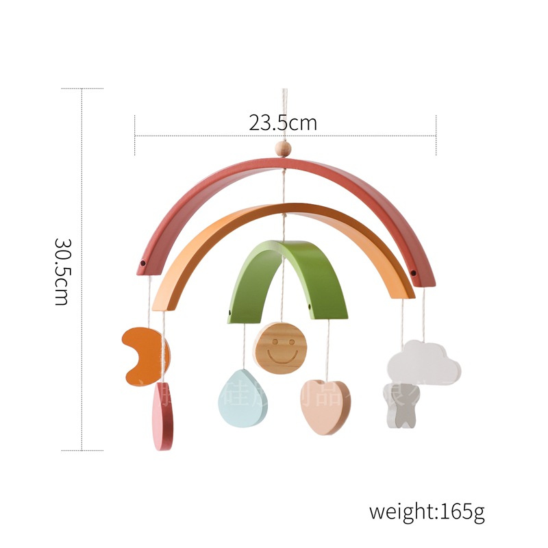 婴幼儿安抚床铃弯曲彩虹星星月亮挂件新生宝宝安抚悬挂式床铃玩具详情17