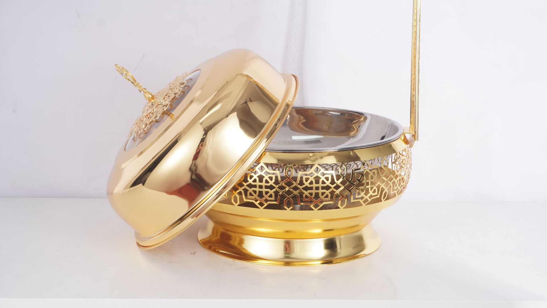 Cross-border best-selling luxury hanging lid stainless steel buffet stove, hotel and restaurant hook meal stove, alcohol stove, and Buffay stove pic 7