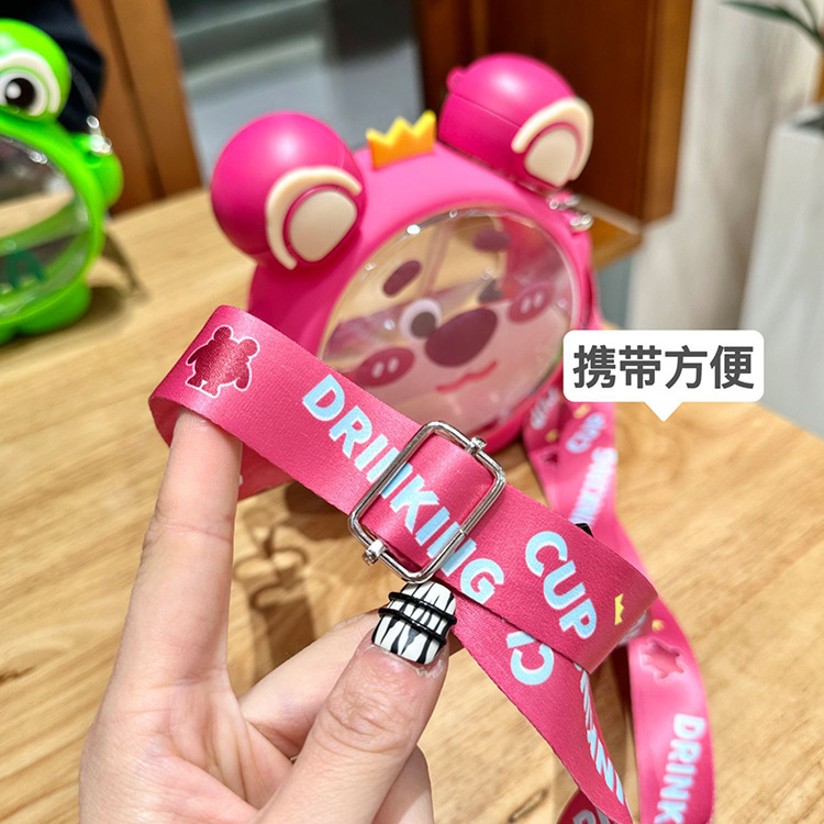 儿童可爱便携水壶女生大肚吸管塑料杯夏季学生上学男孩吸管杯子详情7