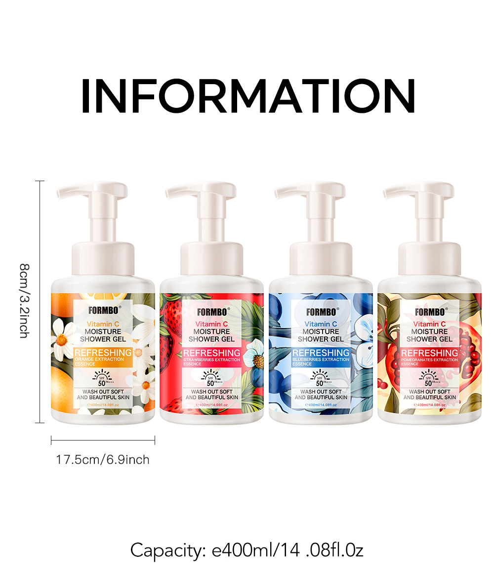 【外贸专供】FORMBO维生素C沐浴露保湿舒缓嫩肤温和清洁去角质详情24