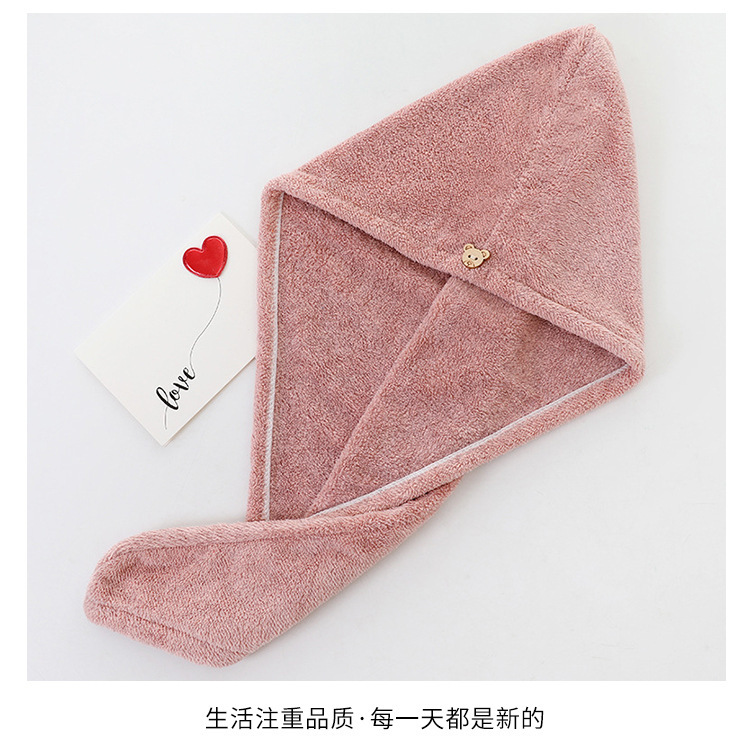 【持嘉】干发帽女加厚珊瑚绒满天星擦头发毛巾理发店美容院吸水详情14