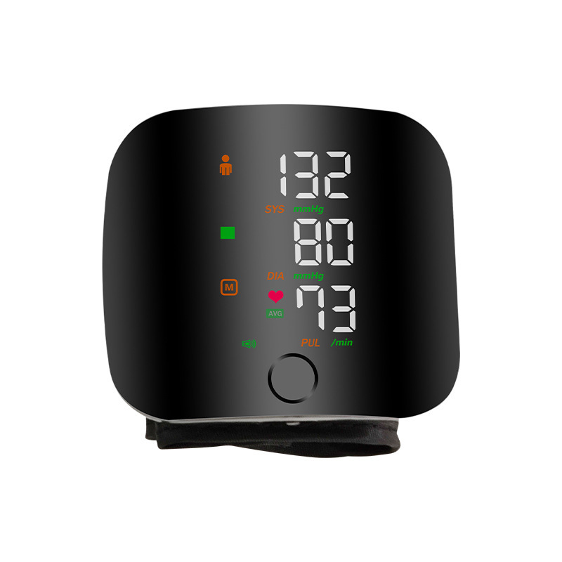 Hot Sell wrist blood pressure monitor USB charging, intelligent multi-voice backlit LCD large screen, English, Russian, Thai pic 2