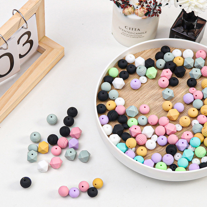 食品级硅胶珠15mm糖果色硅胶圆珠 婴儿饰品配件防掉链批发 散珠串珠安全环保儿童DIY手工材料详情6