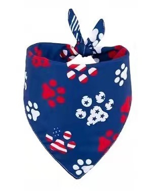 Rongka Pet Cross-border New European and American pet triangular scarves, polyester puppy scarves, dog neck scarves, saliva wipes, cat scarves and decorative items pic 5